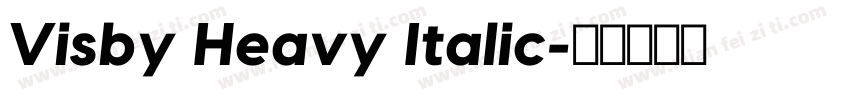 Visby Heavy Italic字体转换